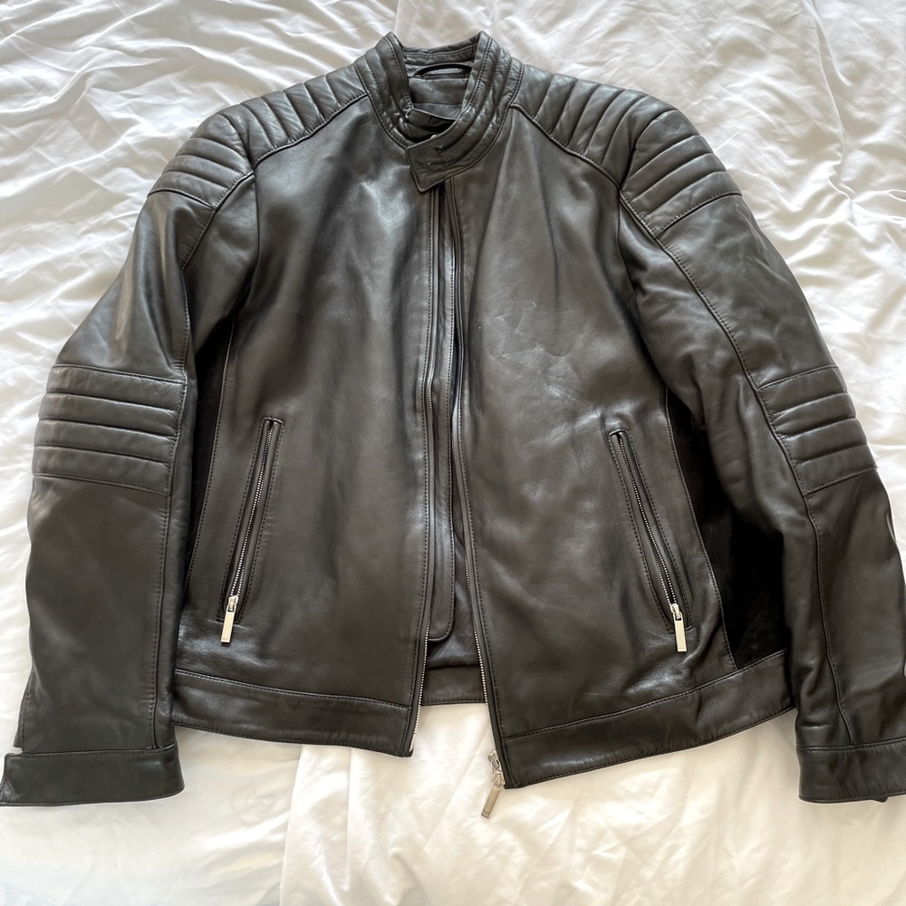 Boss leather jacket